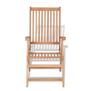 vidaXL 7-Piece Outdoor Dining Set with Folding Chairs Solid Teak Wood