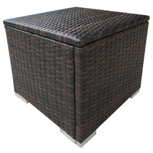 vidaXL Sun Loungers 2 pcs. with Table Poly Rattan Brown