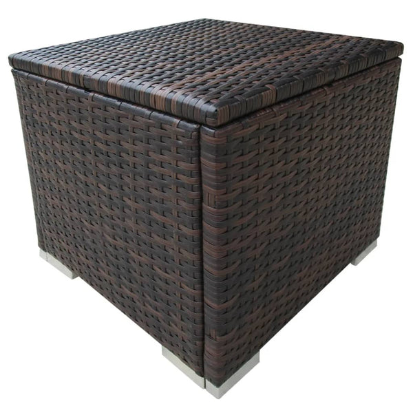 vidaXL Sun Loungers 2 pcs. with Table Poly Rattan Brown