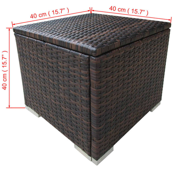 vidaXL Sun Loungers 2 pcs. with Table Poly Rattan Brown