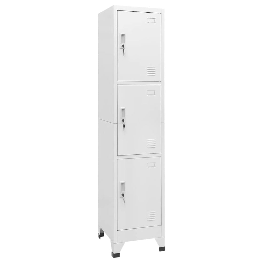 vidaXL 3-Compartment Locker 38x45x180 cm