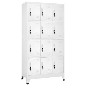 vidaXL Locker Cabinet with 12 Compartments 90x45x180 cm