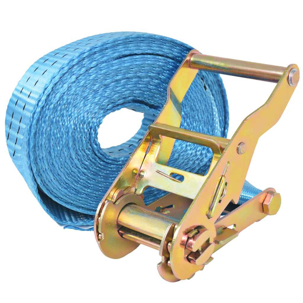 vidaXL Ratchet Tie-Down Straps 4 pcs. 2 Tons 6m×38mm Blue