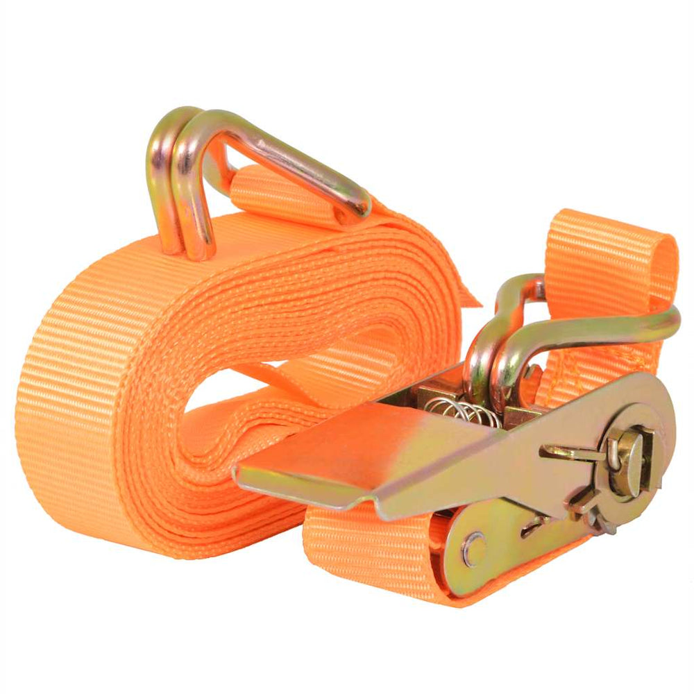 vidaXL Ratchet Tie-Down Straps 4 pcs 0.4 Tonnes 6m×25mm Orange