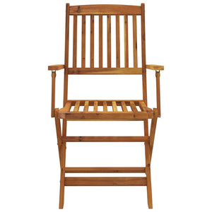 vidaXL 7-Piece Folding Acacia Wood Outdoor Dining Set