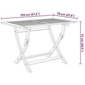 vidaXL 7-Piece Folding Acacia Wood Outdoor Dining Set