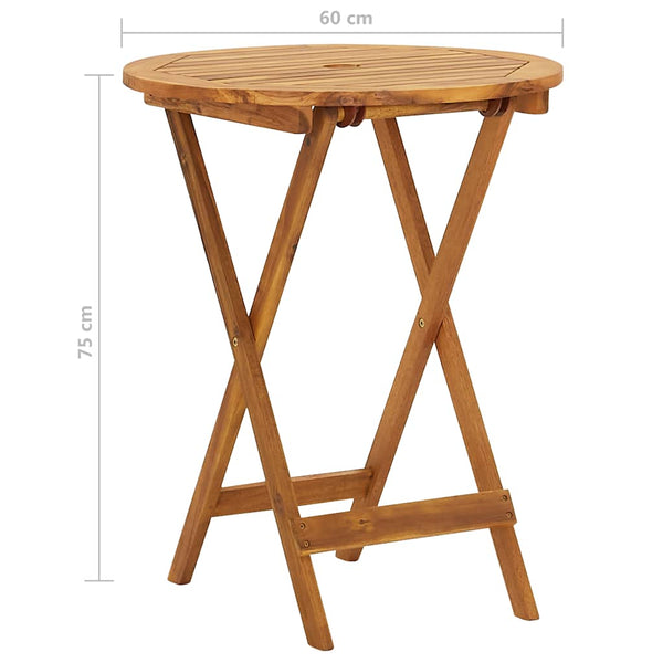 vidaXL 3-Piece Bistro Set Foldable Solid Acacia Wood