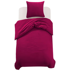 vidaXL Duvet Cover Set Burgundy 155×220/80×80 cm