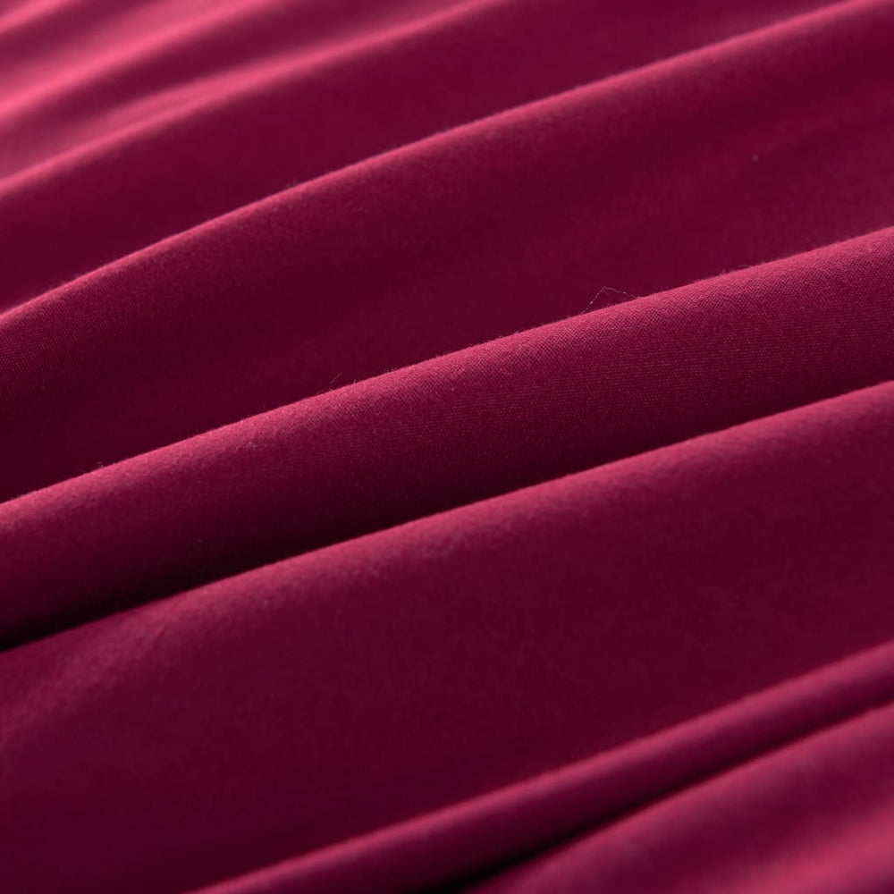vidaXL Duvet Cover Set Burgundy 155×220/80×80 cm