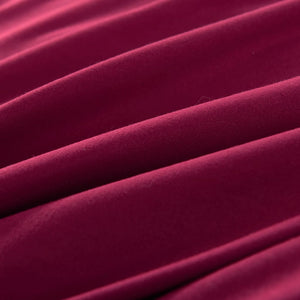 vidaXL Duvet Cover Set Burgundy 155×220/80×80 cm