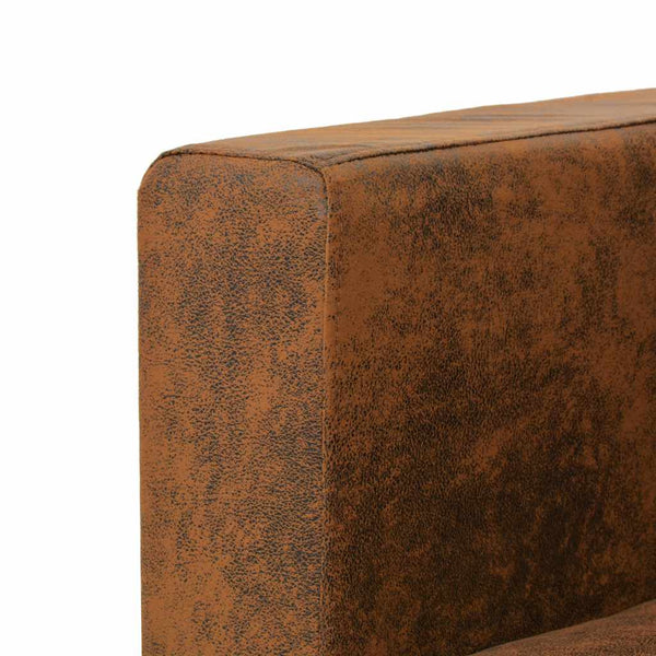 vidaXL Armchair Brown 82x73x82 cm Faux Suede