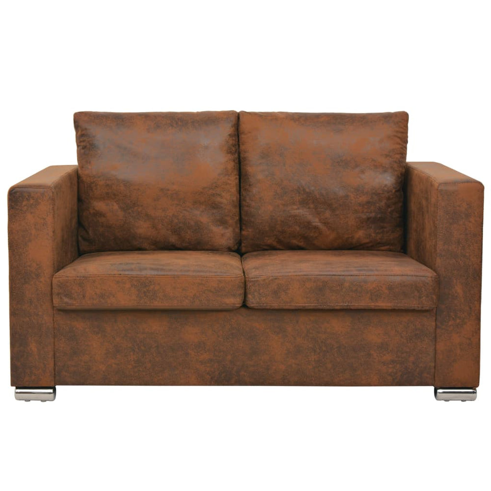 vidaXL 2-Seater Sofa 137x73x82 cm Suede Look