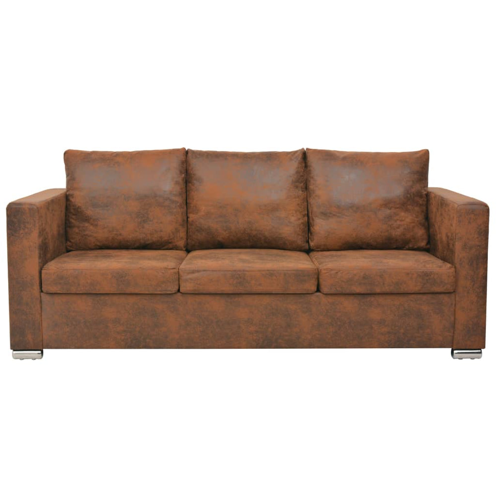 vidaXL 3-Seater Sofa 191x73x82 cm Suede-Look