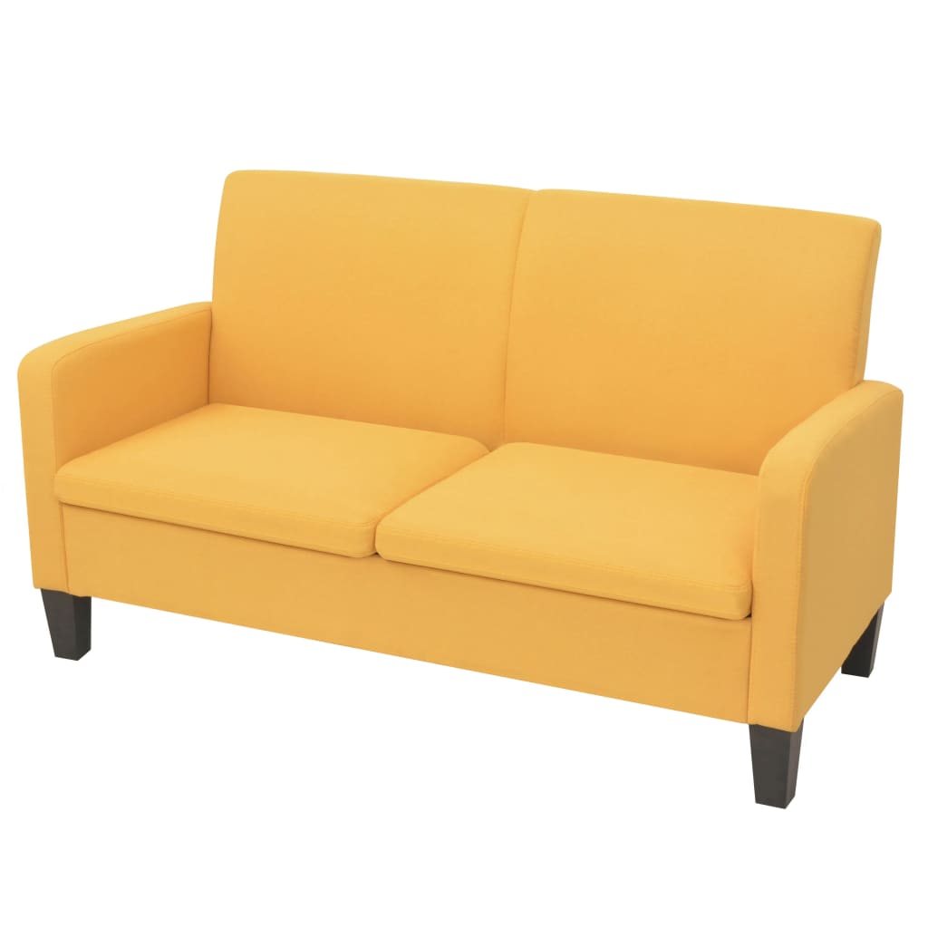 vidaXL Two-Seater Sofa 135x65x76 cm Yellow