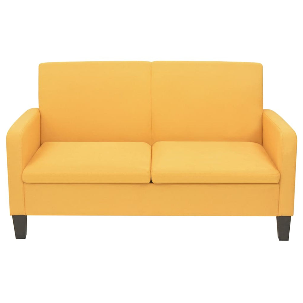 vidaXL Two-Seater Sofa 135x65x76 cm Yellow