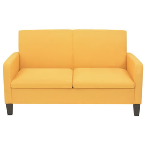 vidaXL Two-Seater Sofa 135x65x76 cm Yellow