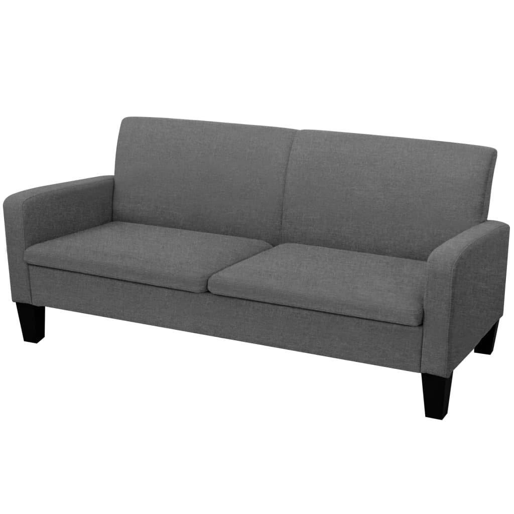 vidaXL 3-Seater Sofa 180 x 65 x 76 cm Dark Grey