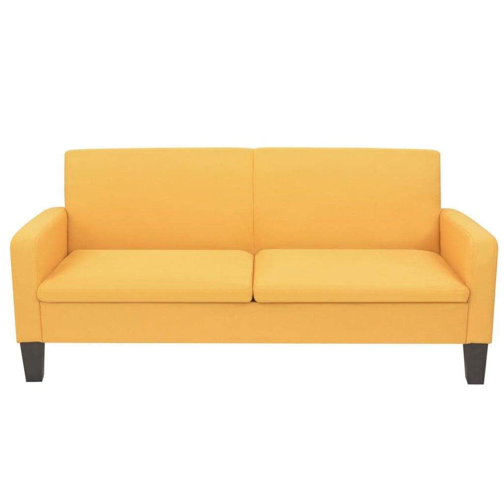 vidaXL 3-Seater Sofa 180 x 65 x 76 cm Yellow