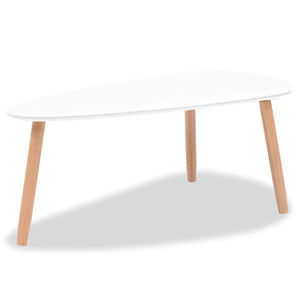 vidaXL 2-Piece Coffee Table Set Solid Pine Wood White