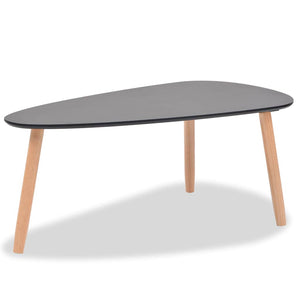 vidaXL 2-Piece Coffee Table Set Solid Pine Wood Black
