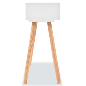 vidaXL Console Table Solid Pine Wood 80 x 30 x 72 cm White