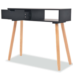 vidaXL Solid Pine Console Table 80 x 30 x 72 cm Black