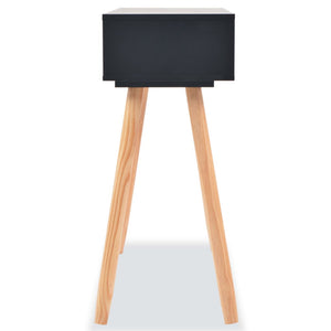 vidaXL Solid Pine Console Table 80 x 30 x 72 cm Black