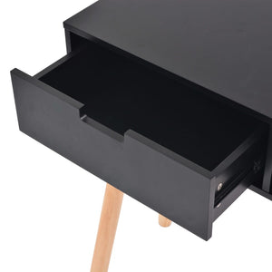 vidaXL Solid Pine Console Table 80 x 30 x 72 cm Black