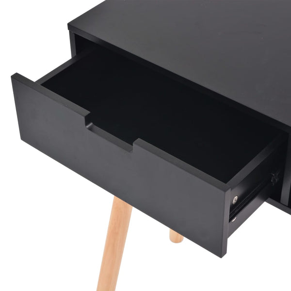 vidaXL Solid Pine Console Table 80 x 30 x 72 cm Black