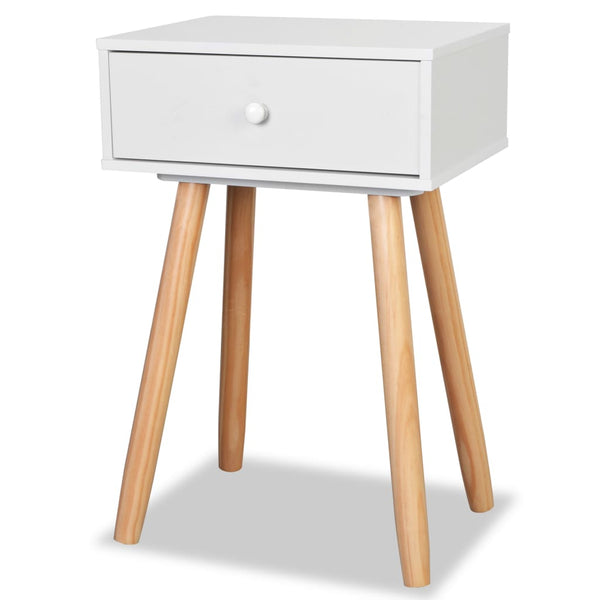 vidaXL Nightstands 2 pcs. Solid Pine Wood 40x30x61 cm White