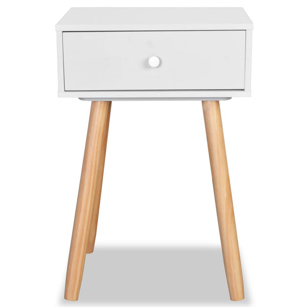 vidaXL Nightstands 2 pcs. Solid Pine Wood 40x30x61 cm White