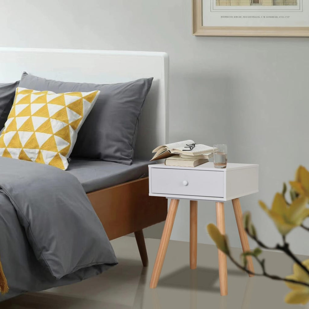 vidaXL Nightstands 2 pcs. Solid Pine Wood 40x30x61 cm White