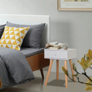 vidaXL Nightstands 2 pcs. Solid Pine Wood 40x30x61 cm White