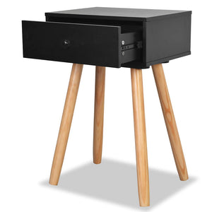 vidaXL Nightstands 2 pcs. Solid Pine Wood 40x30x61 cm Black