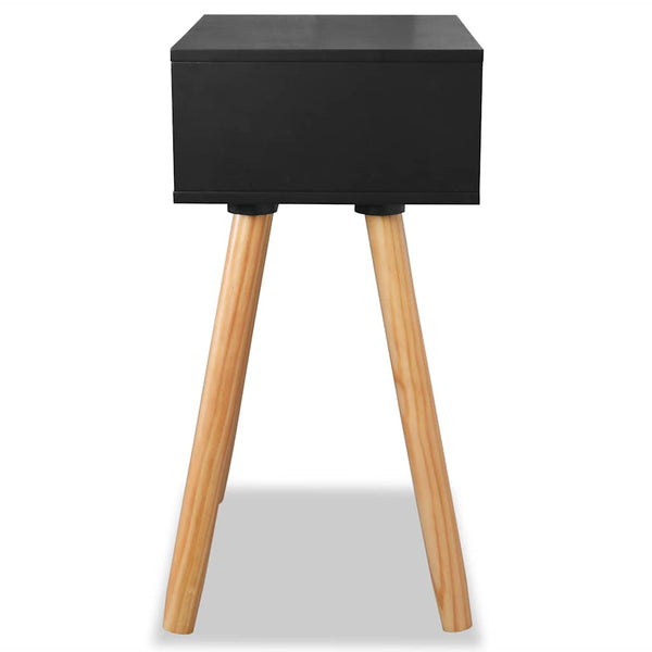 vidaXL Nightstands 2 pcs. Solid Pine Wood 40x30x61 cm Black