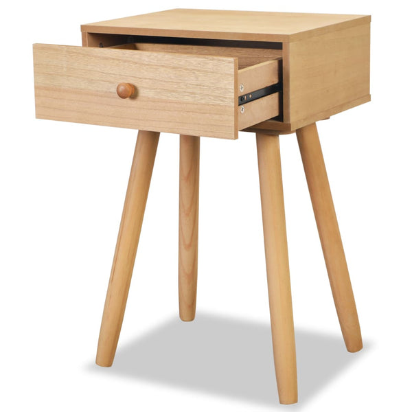 vidaXL Bedside Cabinets 2 pcs Solid Pine Wood 40x30x61 cm Brown