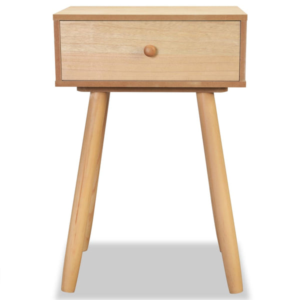 vidaXL Bedside Cabinets 2 pcs Solid Pine Wood 40x30x61 cm Brown
