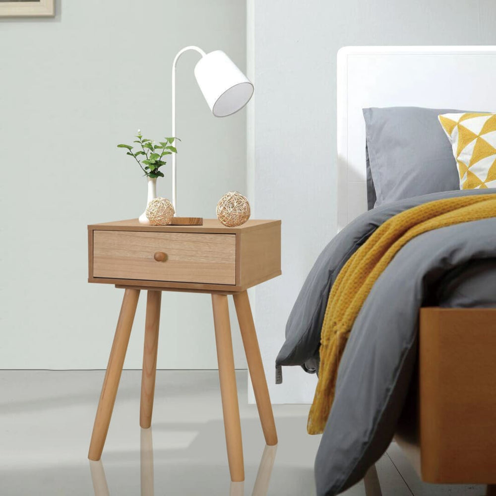 vidaXL Bedside Cabinets 2 pcs Solid Pine Wood 40x30x61 cm Brown