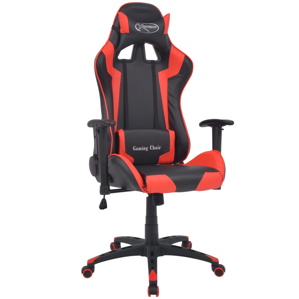 vidaXL Office Gaming Chair Reclining Faux Leather Red