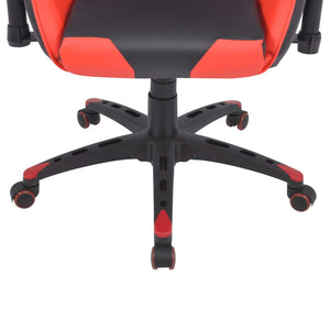 vidaXL Office Gaming Chair Reclining Faux Leather Red