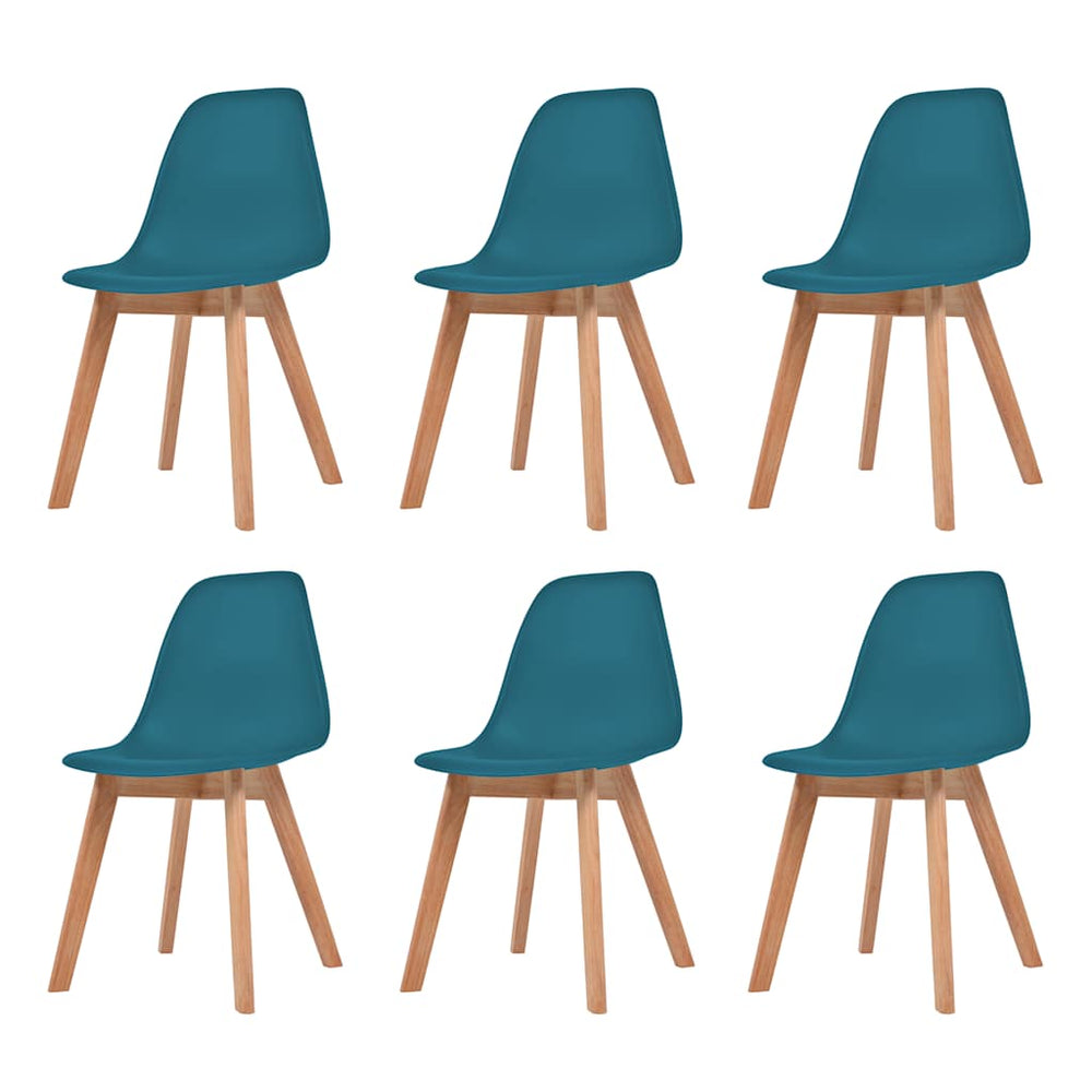 vidaXL Dining Chairs 6 pcs. Turquoise Plastic