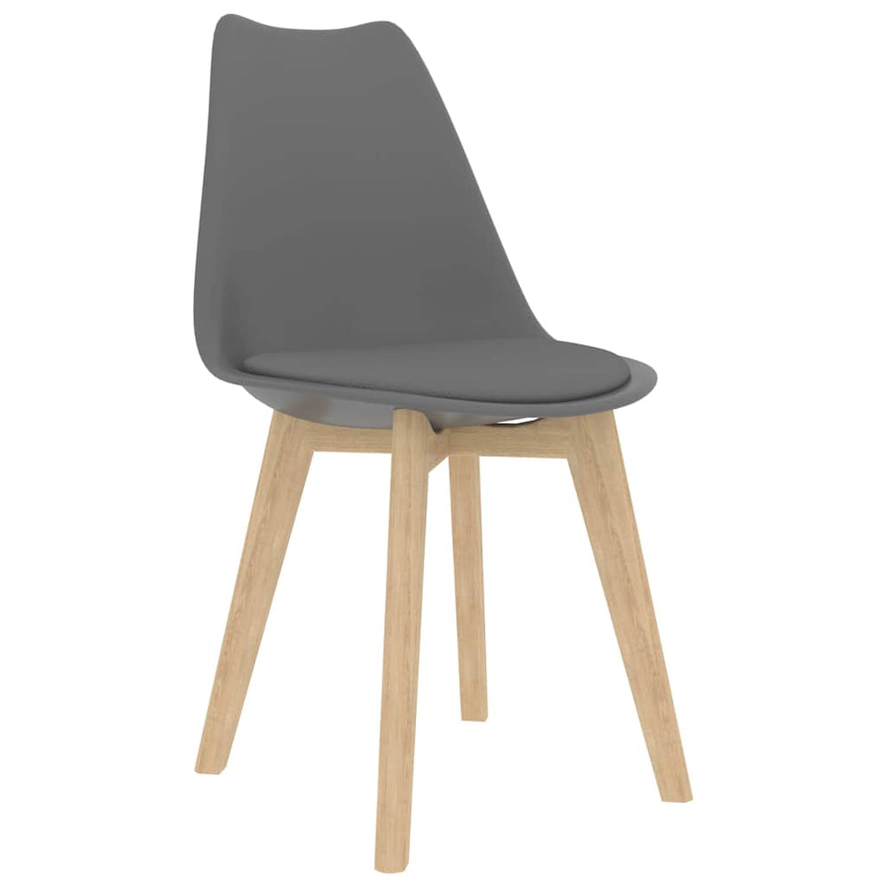 vidaXL Dining Chairs 2 pcs Grey Plastic