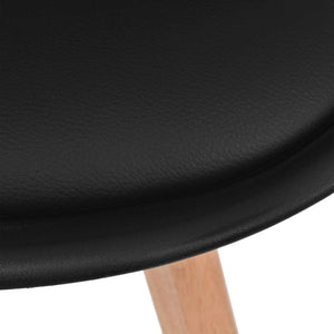 vidaXL Dining Chairs 4 pcs Black Plastic