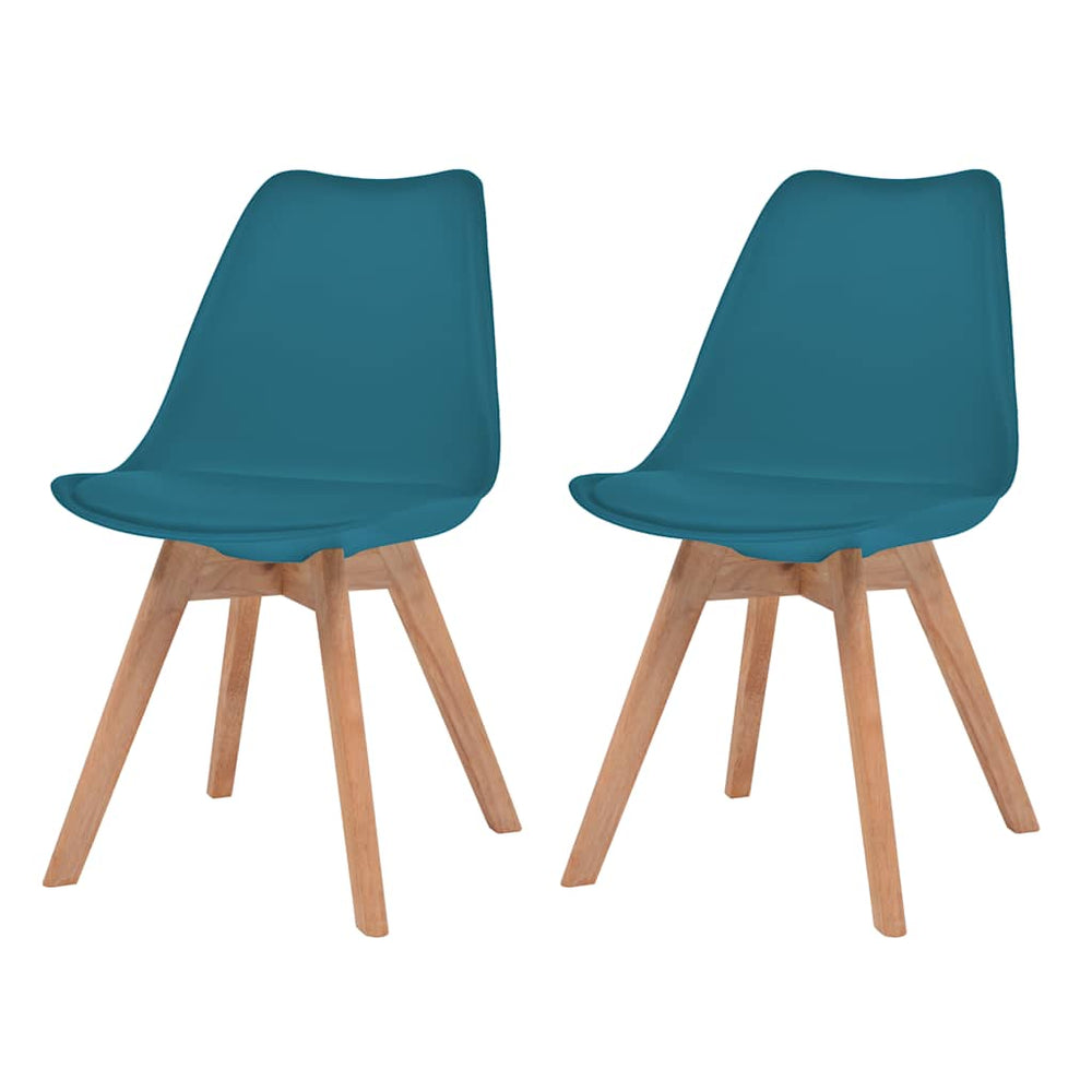 vidaXL Dining Chairs 2 pcs Turquoise Plastic