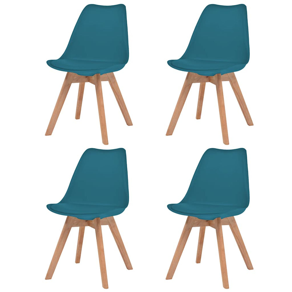 vidaXL Dining Chairs 4 pcs Turquoise Plastic