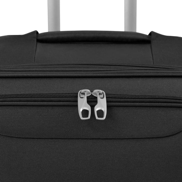 vidaXL 3-Piece Soft-Sided Luggage Set Black