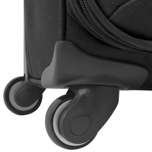 vidaXL 3-Piece Soft-Sided Luggage Set Black