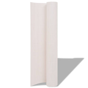 vidaXL Double-Sided Garden Fence 90 x 300 cm White