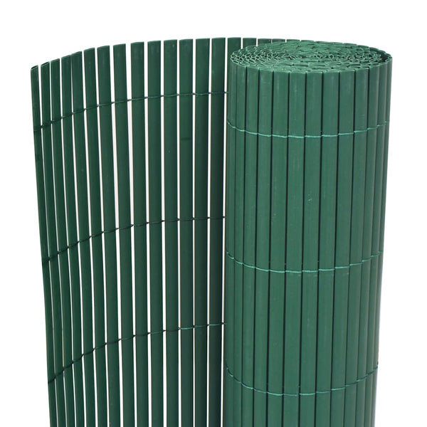 vidaXL Garden Fence Double-Sided PVC 90x300 cm Green