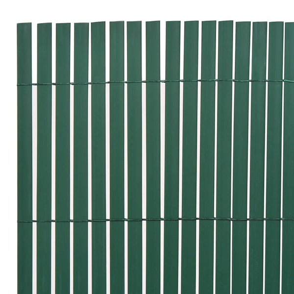 vidaXL Garden Fence Double-Sided PVC 90x300 cm Green